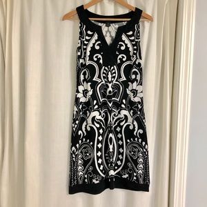 White House Black Market Small Black & White Dress